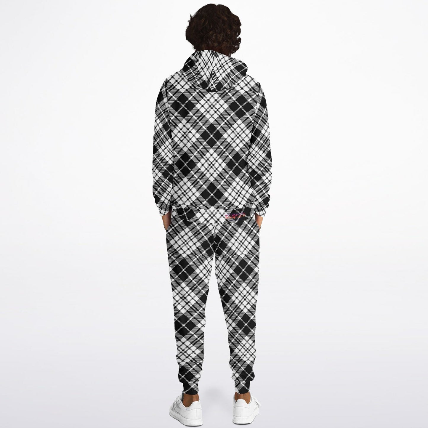 Winter 2024 Unisex Fashion Hoodie & Jogger - MADRAS BlackWhite Limited Edition