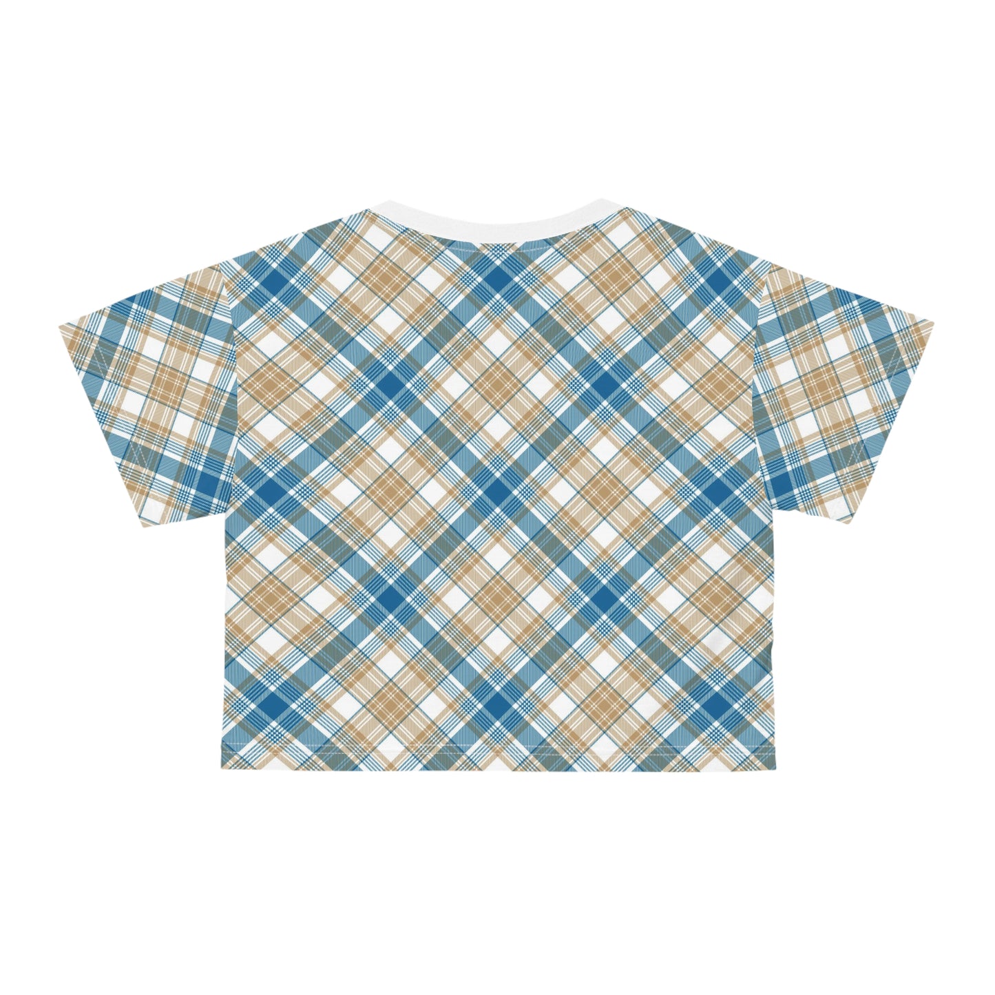 Womens Crop Tee - MADRAS BlueTan