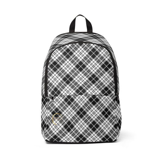 Mochila de Tela Unisex Invierno 2024 - MADRAS NegroBlanco