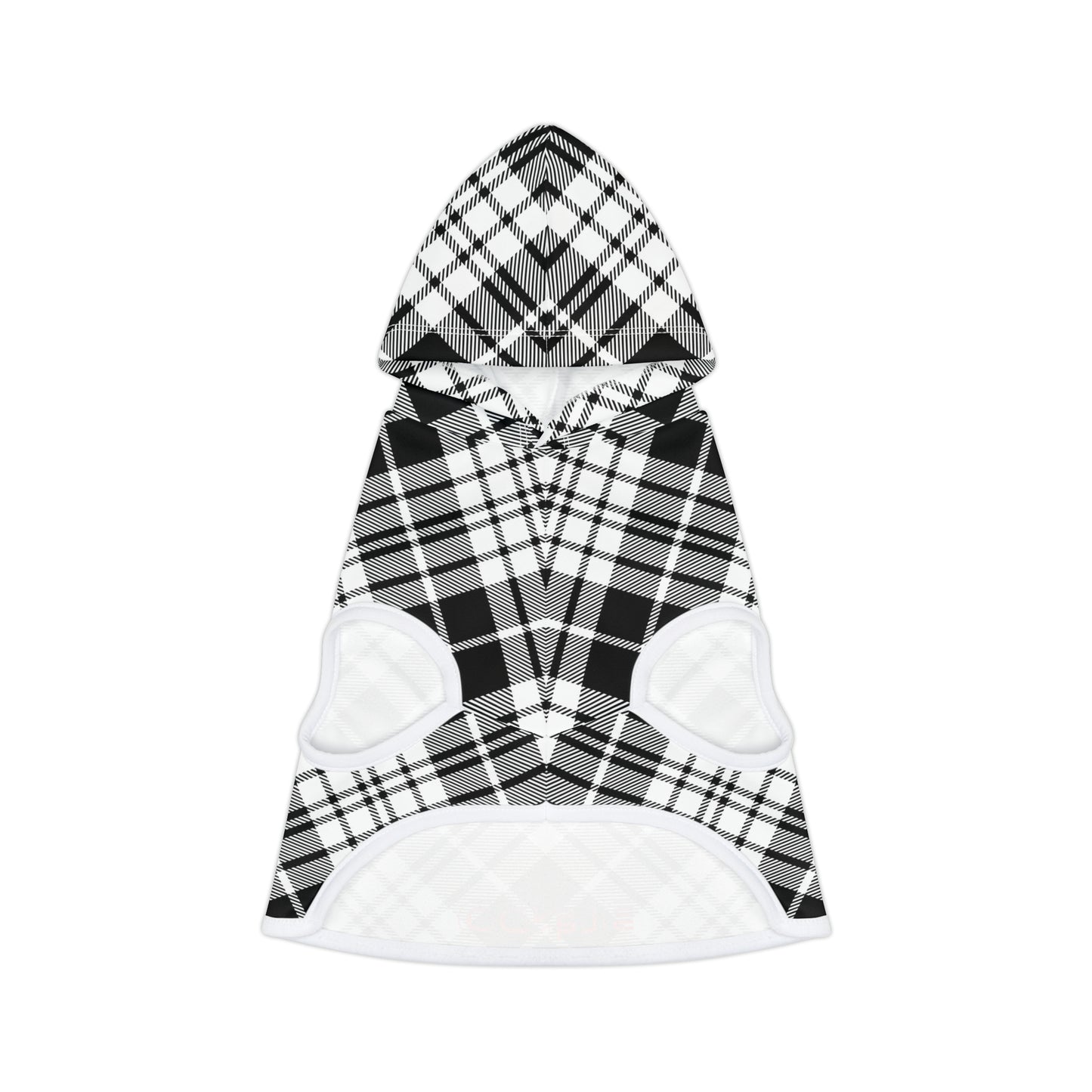 Pet Hoodie - MADRAS BlackWhite