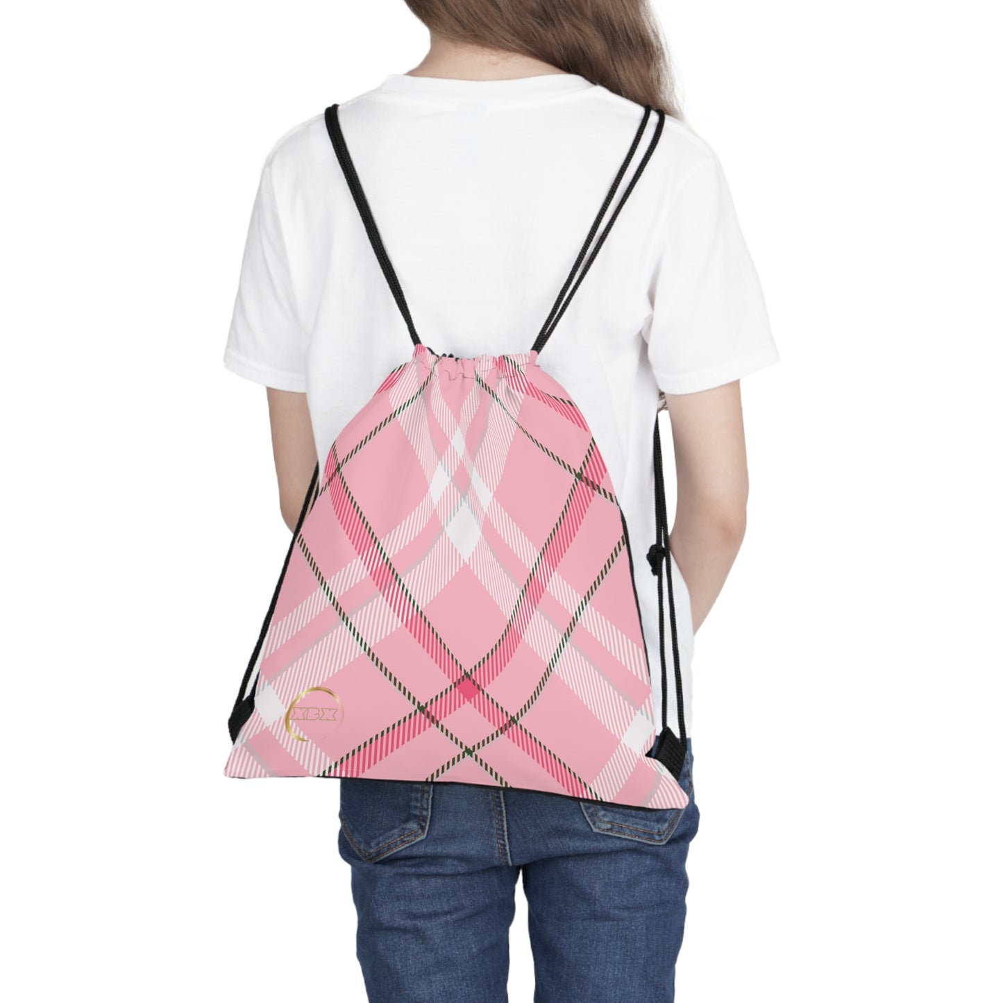 Winter 2024 - Outdoor Drawstring Bag MADRAS PinkWhite