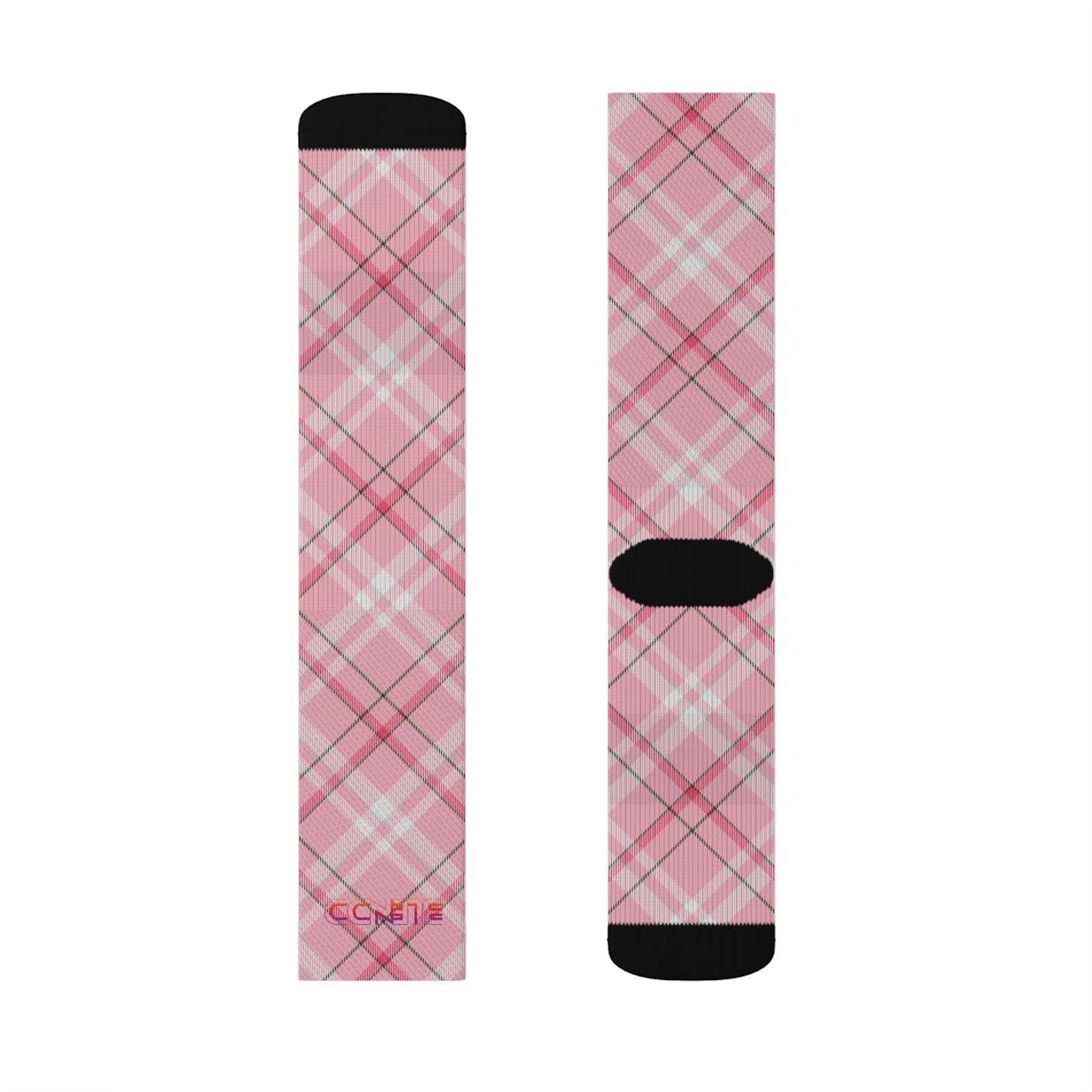 Winter 2024 Unisex Sublimation Socks - MADRAS PinkWhite