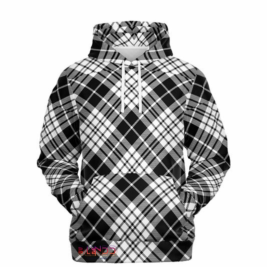 Winter 2024 Unisex Fashion Hoodie - MADRAS BlackWhite