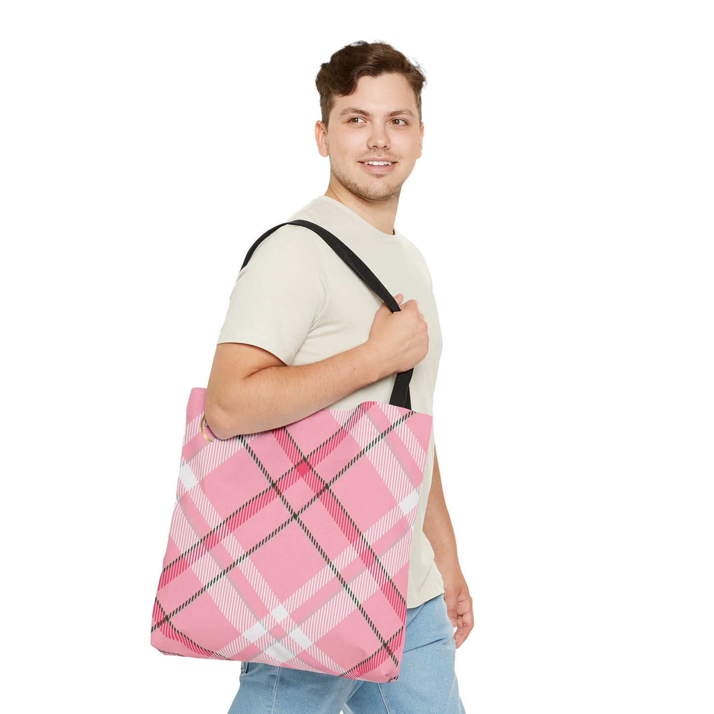 Winter 2024 Tote Bag - MADRAS PinkWhite