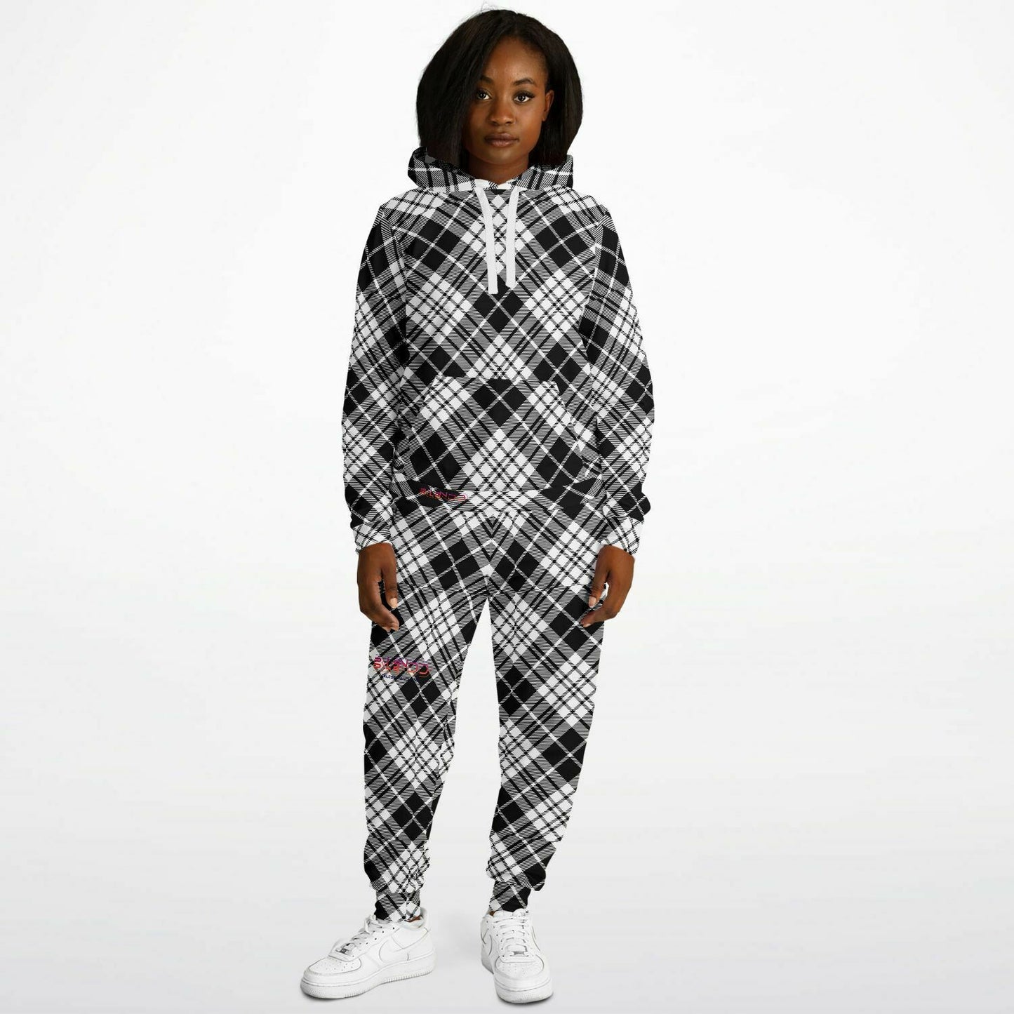 Winter 2024 Unisex Fashion Hoodie & Jogger - MADRAS BlackWhite Limited Edition