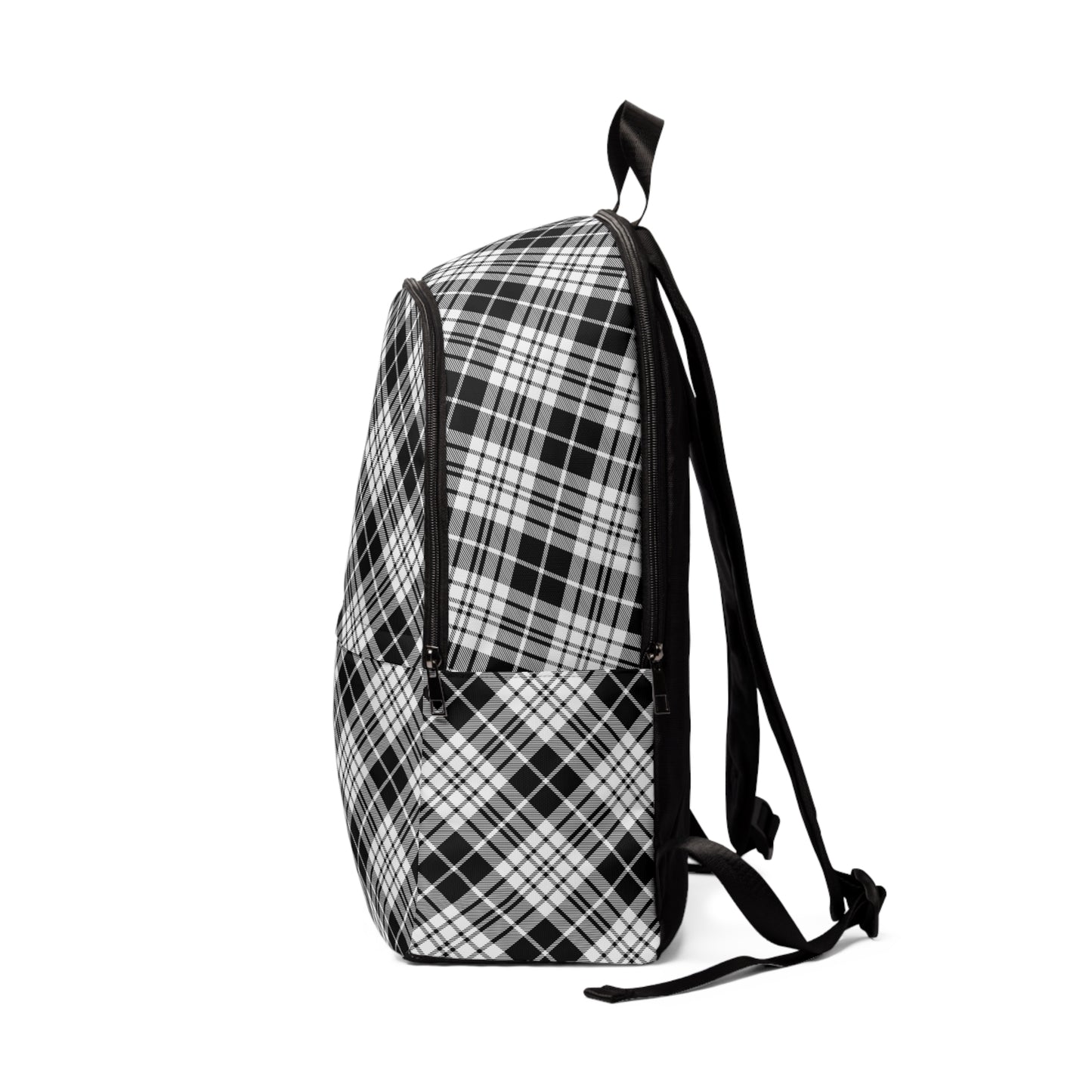 Mochila de Tela Unisex Invierno 2024 - MADRAS NegroBlanco