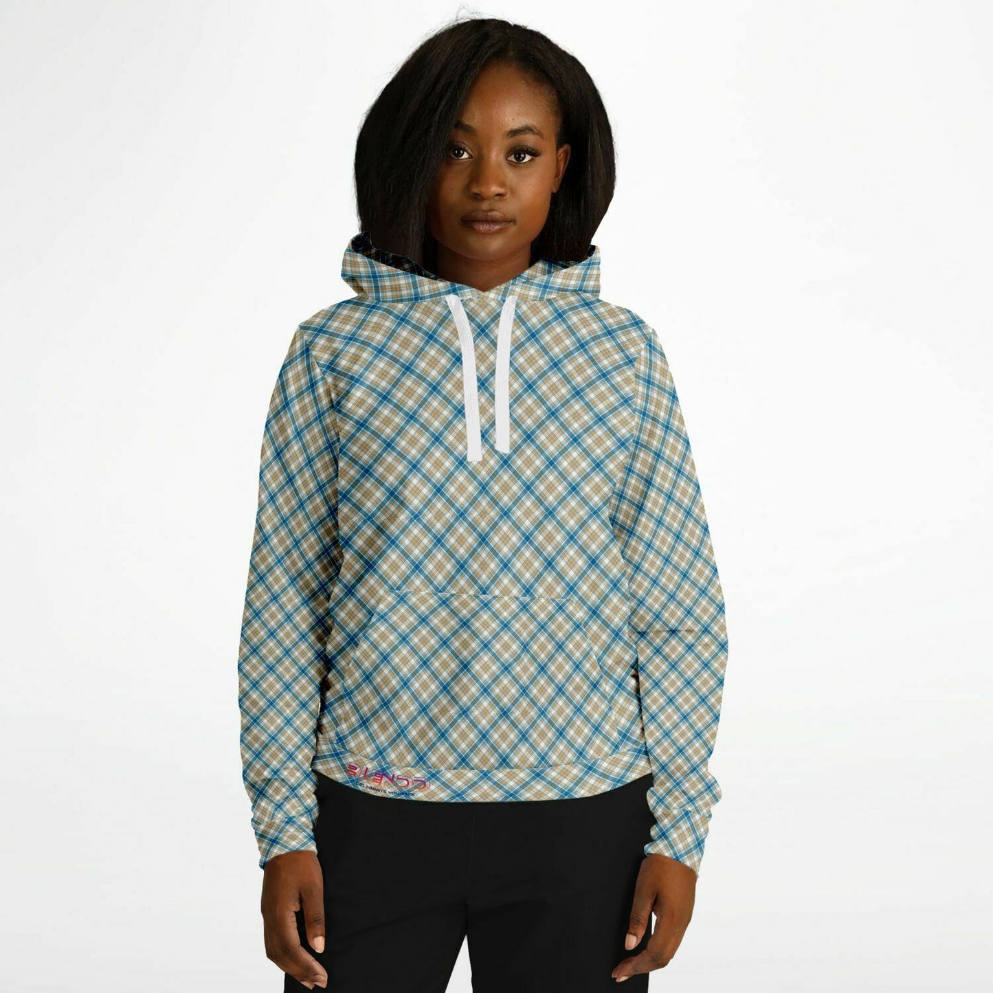 Sudadera con capucha de moda unisex invierno 2024 - MADRAS BlueTan 