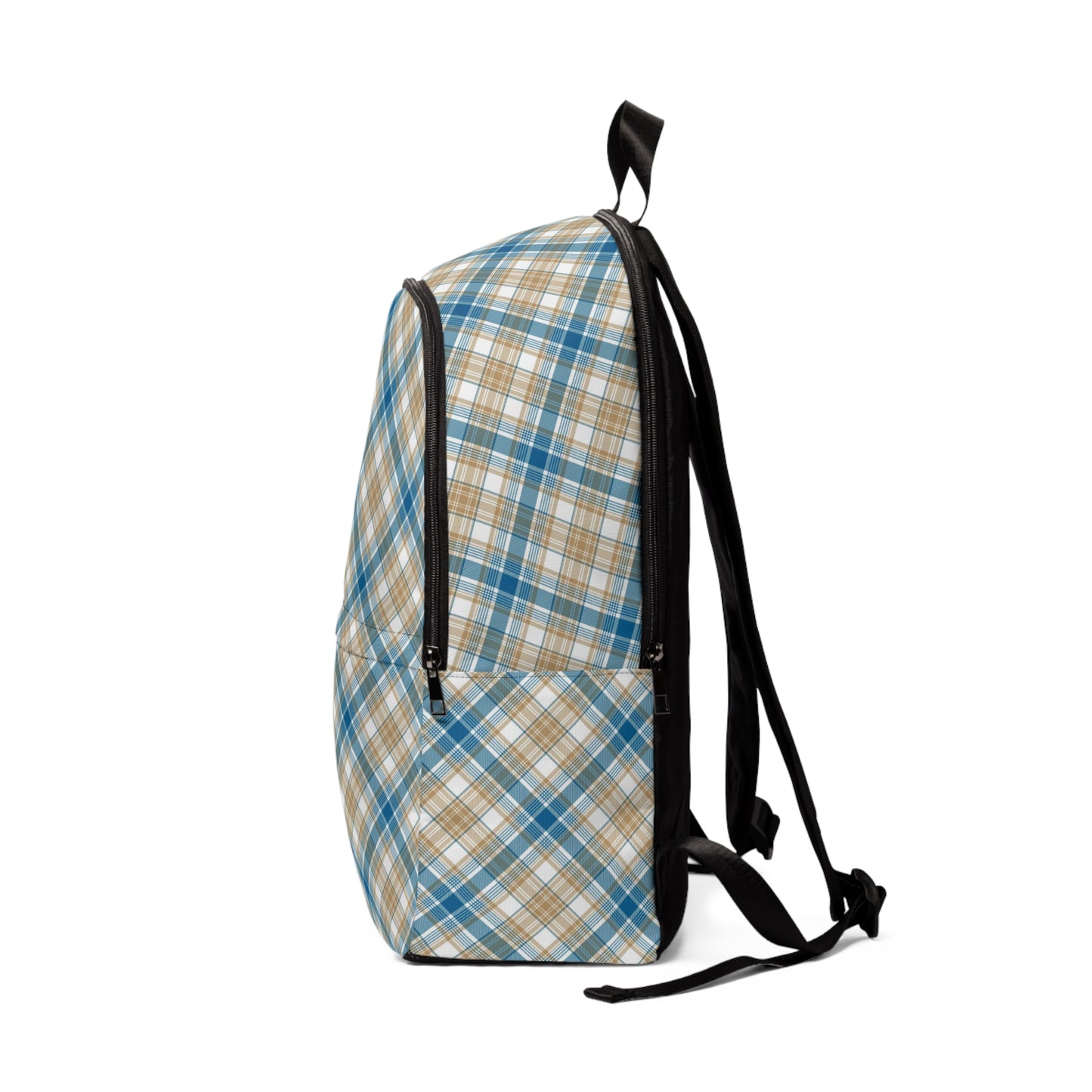 Winter 2024 Unisex Fabric Backpack - MADRAS BlueTan