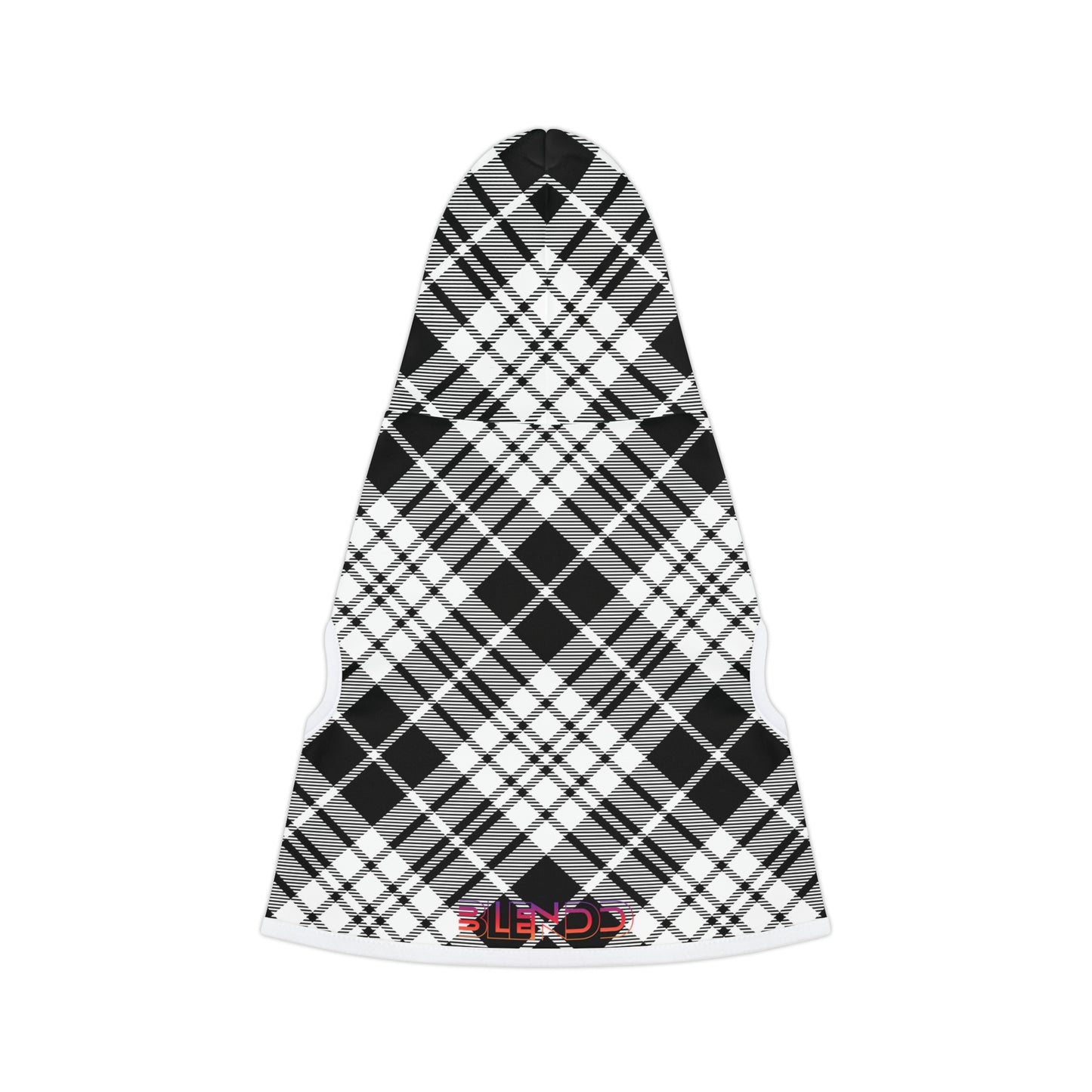 Pet Hoodie - MADRAS BlackWhite