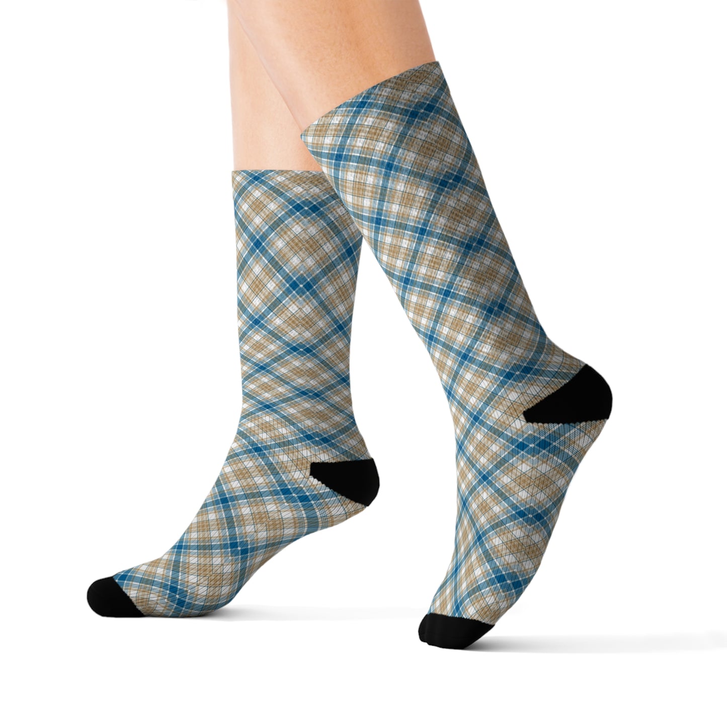 Calcetines Sublimación Unisex Invierno 2024 - MADRAS BlueTan 