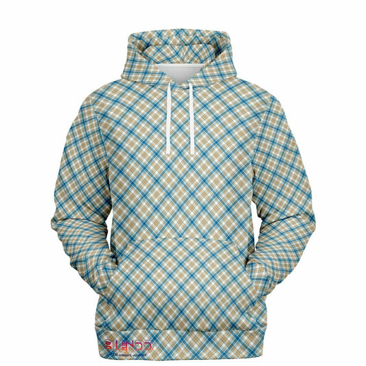 Winter 2024 Unisex Fashion Hoodie - MADRAS BlueTan