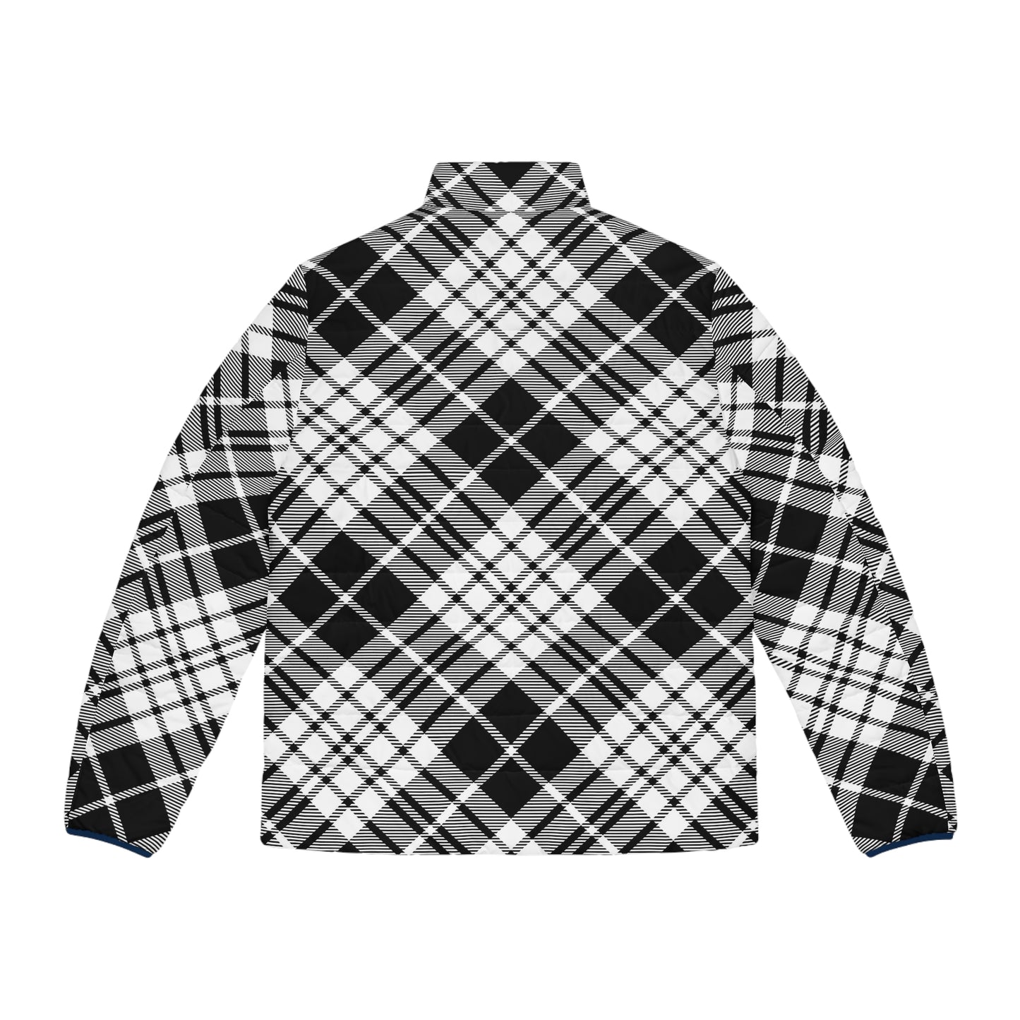 Winter 2024 Mens Puffer Jacket - MADRAS BlackWhite