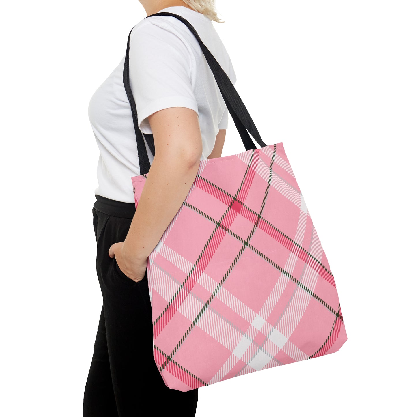 Winter 2024 Tote Bag - MADRAS PinkWhite