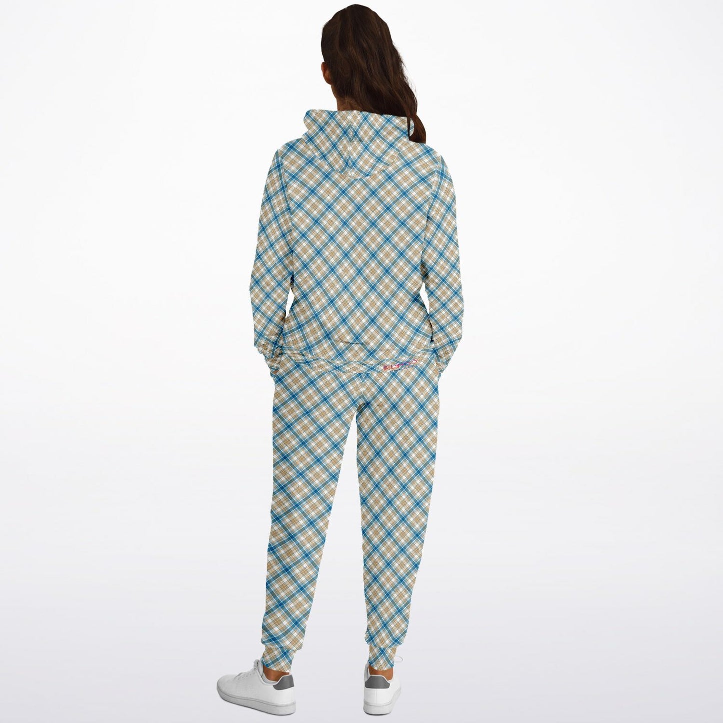 Winter 2024 Unisex Fashion Hoodie & Jogger - MADRAS BlueTan Limited Edition