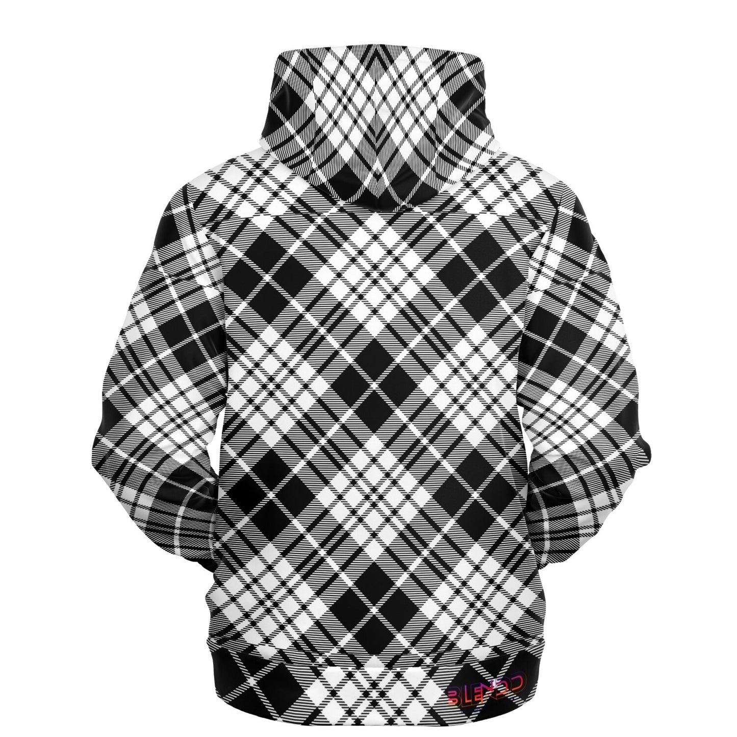 Sudadera con capucha de moda unisex invierno 2024 - MADRAS BlackWhite 