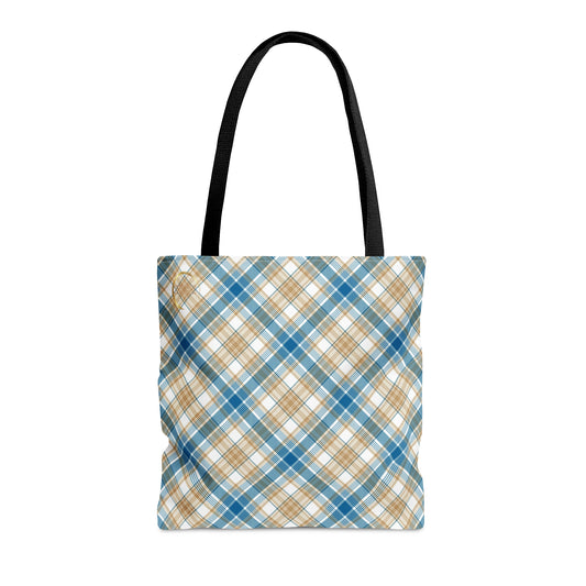 Winter 2024 Tote Bag - MADRAS BlueTan