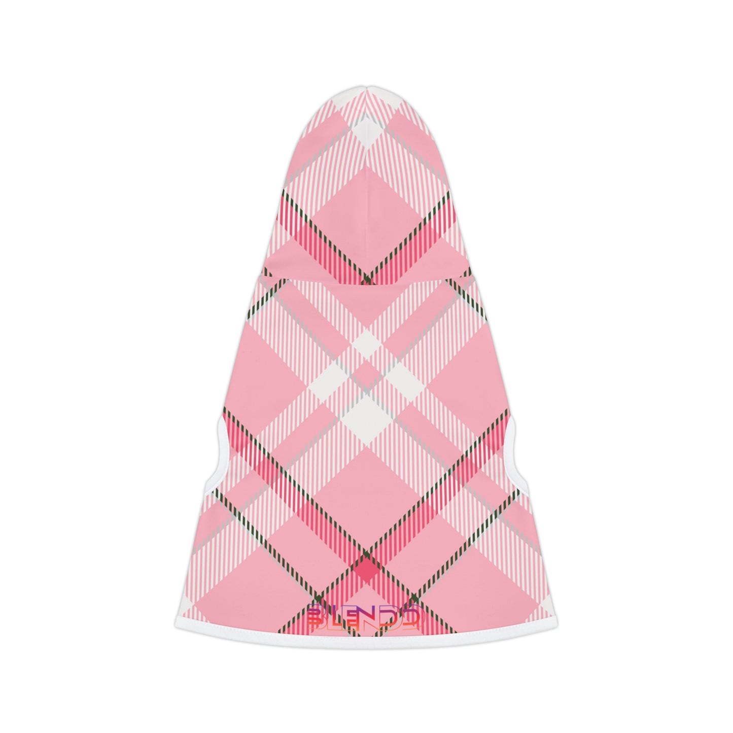 Pet Hoodie - MADRAS PinkWhite