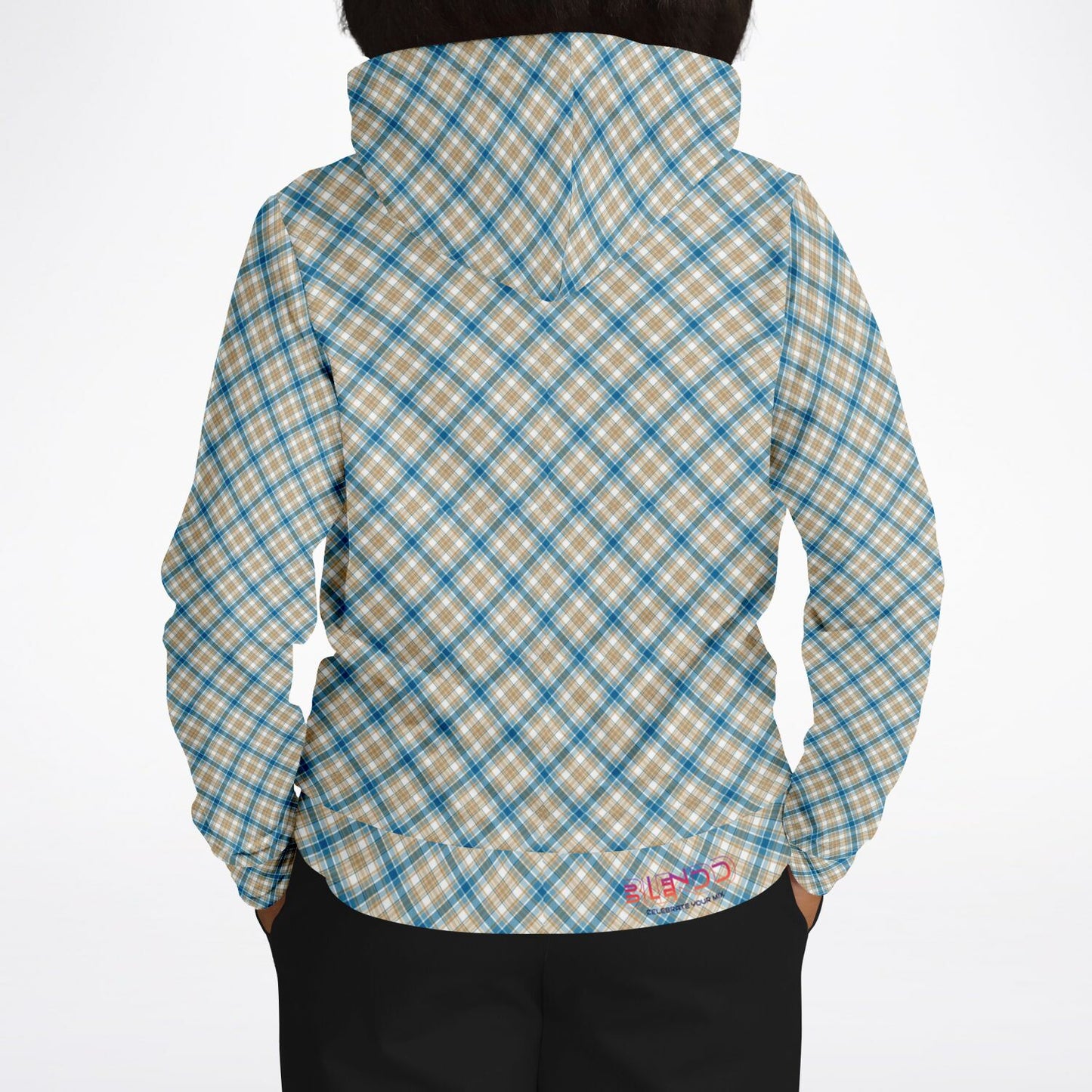 Winter 2024 Unisex Fashion Hoodie - MADRAS BlueTan