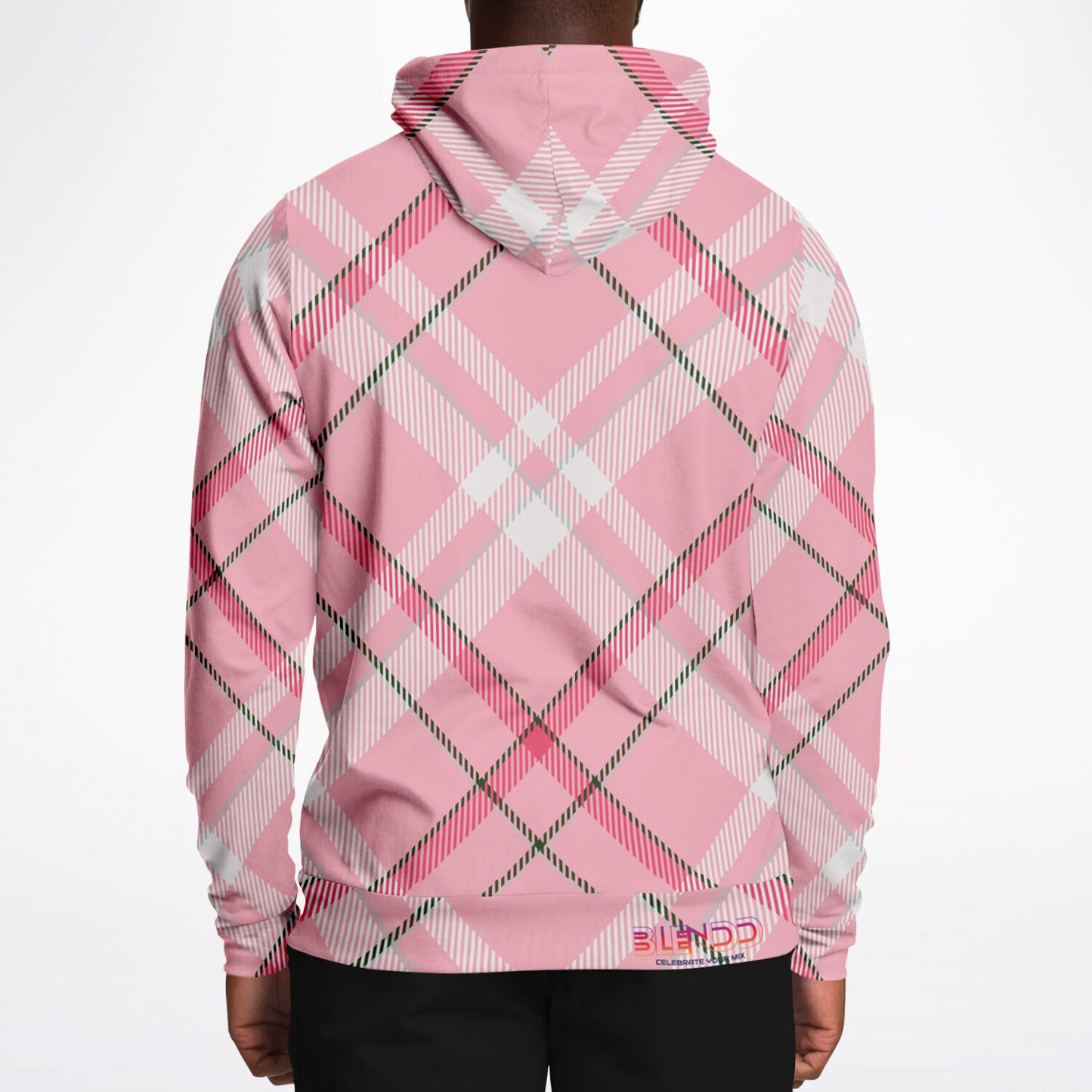 Winter 2024 Unisex Fashion Hoodie - MADRAS PinkWhite