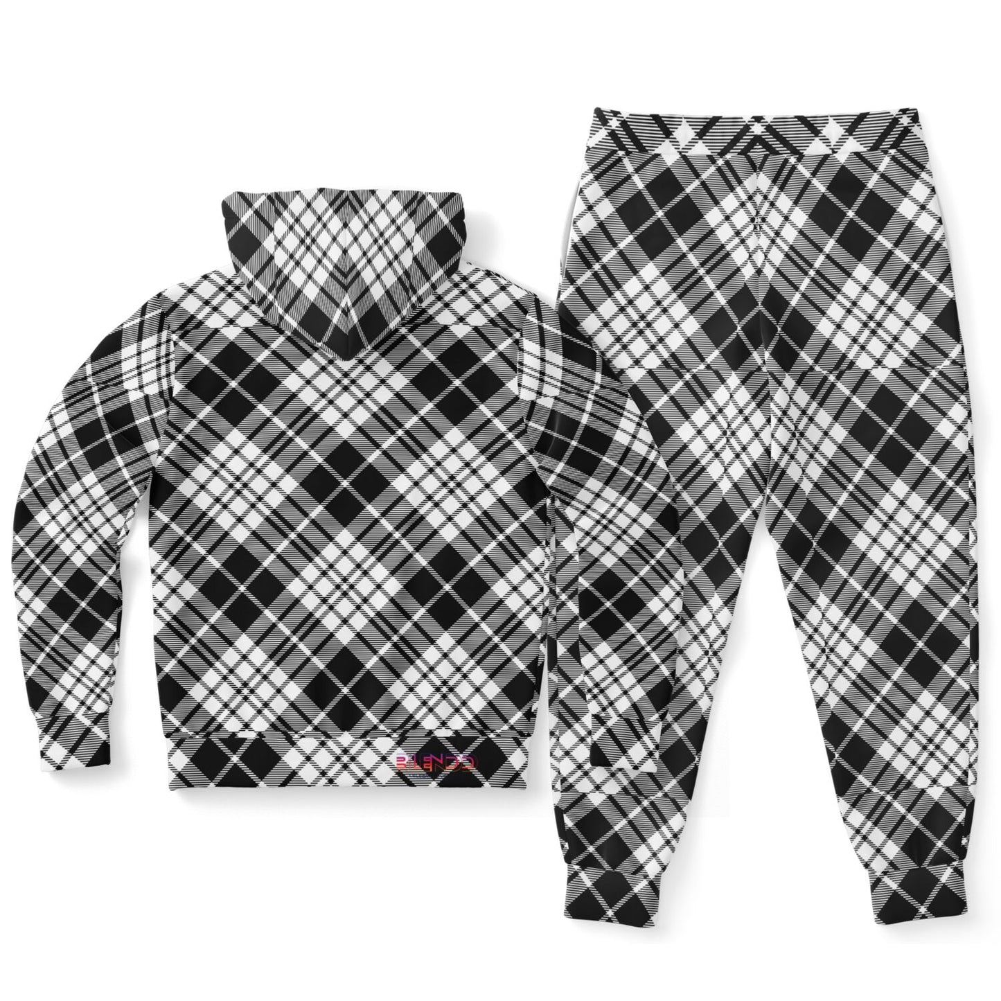 Winter 2024 Unisex Fashion Hoodie & Jogger - MADRAS BlackWhite Limited Edition