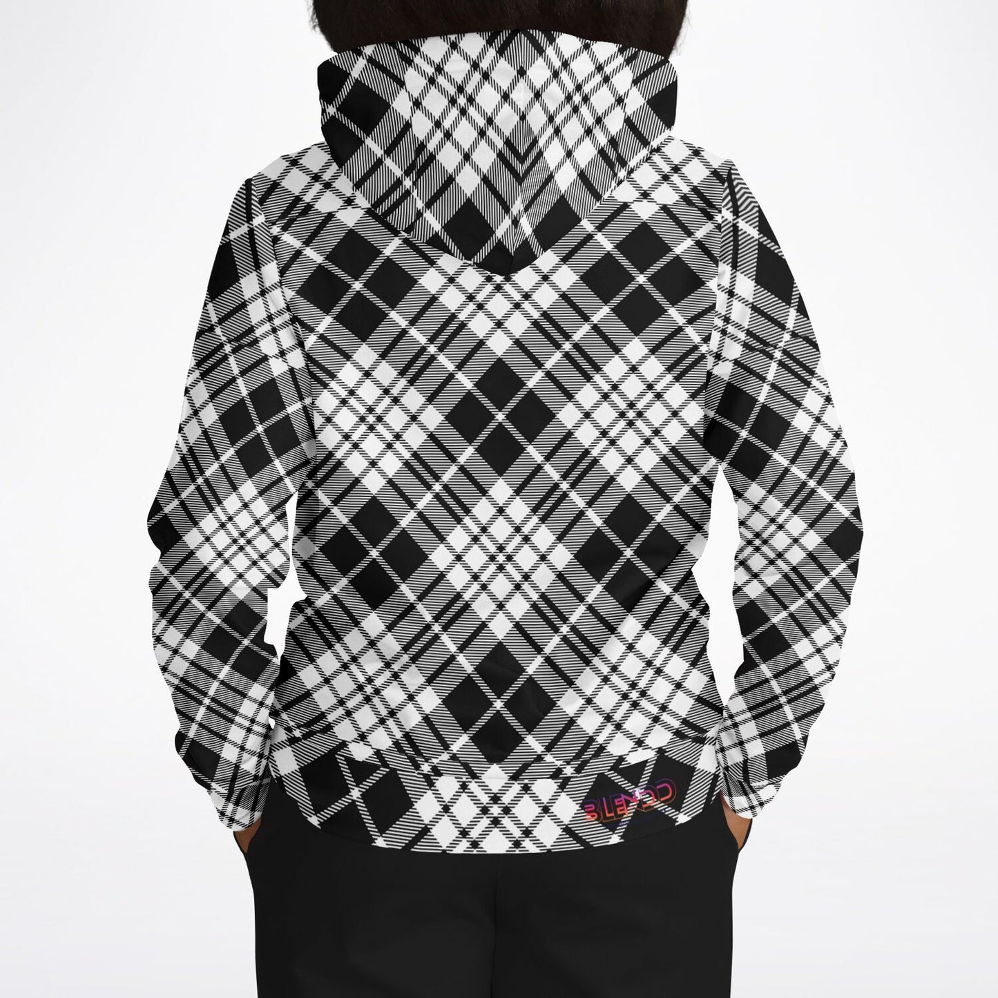 Winter 2024 Unisex Fashion Hoodie - MADRAS BlackWhite